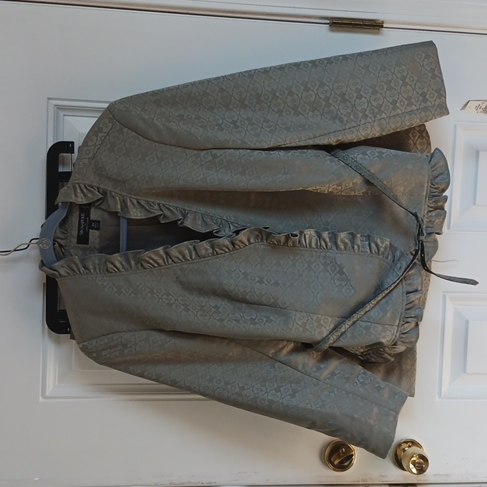 Larry Levine Women's Olive Green Jacket & Skirt Set